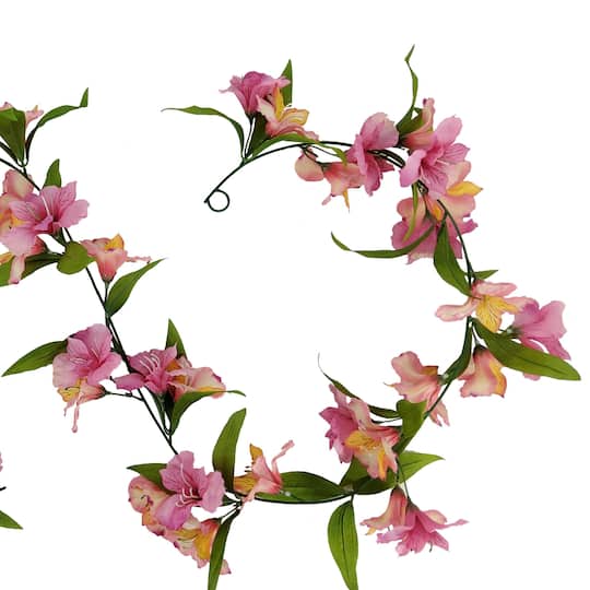 6ft. Pink Alstroemeria Garland by Ashland®